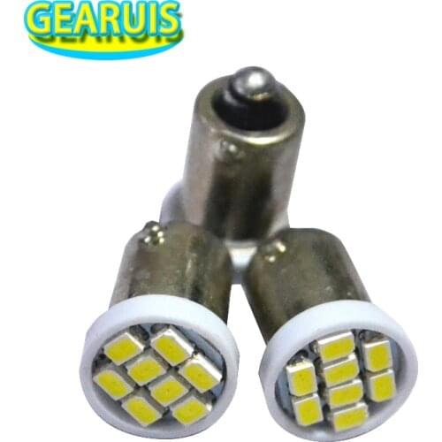 100pcs Truck LED 24V BA9S 8 SMD 3020 LED 8SMD 1206 6523 1895 T4W Interior Reading Light Bulbs White Blue Red Yellow Green DC24V
