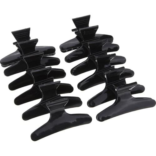 12pcs/set Hair Section Claw Clamps Butterfly Hair Clips Woman Girls Hairpins Styling Holding Tools Pro Salon Hair Accessories