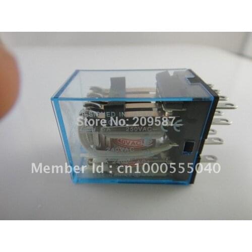2pcs MY4NJ HH54P-L 110VAC Coil Power Relay