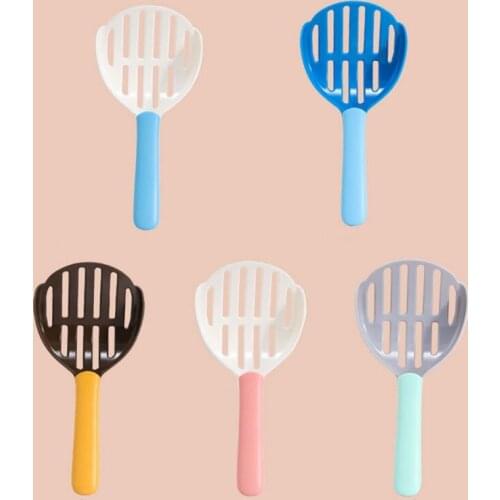 5 Colors Plastic Cat Litter Scoop Pet Care Scooper Shovel Hollow Cleaning Tool Cat Supplies Lightweight Durable Easy to Clean L