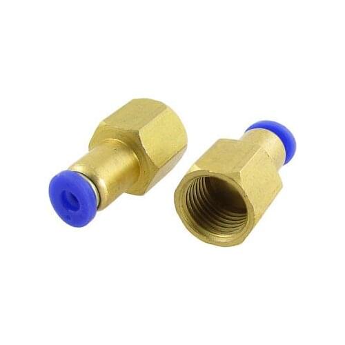 5 Pcs 4mm Push in Joint Air Pneumatic Connector Quick Fittings 11.6mm Thread 4-02