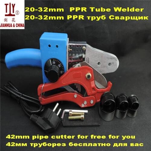 DN20-32mm AC 220/110V 600W Plumber Tool Pvc Welding Machine Plastic Pipe Welder Ppr Tube Welding Machines With Cutter Paper Box