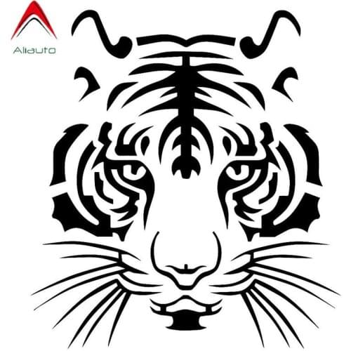 Aliauto Car Accessories Tiger Sticker Colorful Laser Decal Decoration for Volkswagen Peugeot Hyundai Ford Focus Toyota