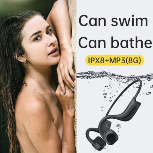 Two-in-one wireless bluetooth headset with MP3 player IPX8 professional waterproof swimming sports with microphone for Xiaomi