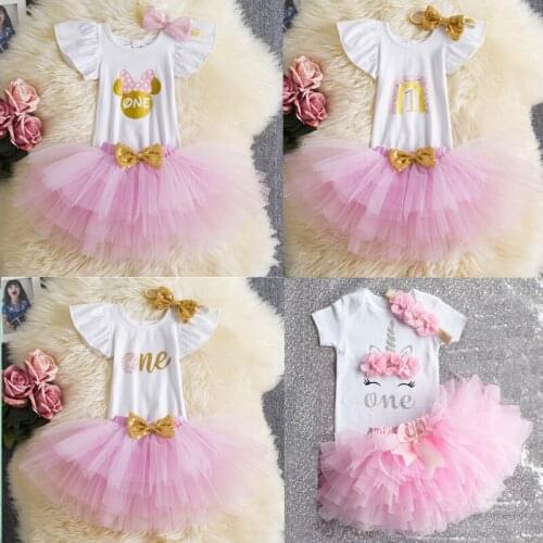 Baby Girls Dresses Newborn 1 Year Birthday Party Tutu Christening Gown 12 Months Toddler Baptism Polka Dot Princess Clothes
