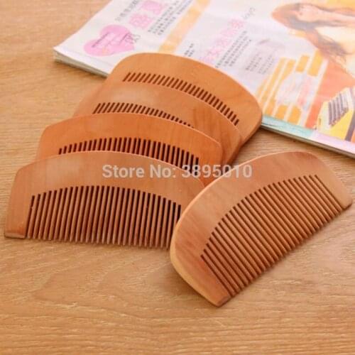 Natural Health Peach Wooden Mahogany Comb Present Comb Hair Combs Anti-Static Comb F1083