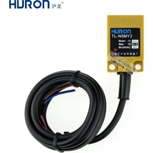 5 pieces of HURON Inductive square proximity switch TL-N5MY2 metal induction sensor AC 2 wire normally closed 220V