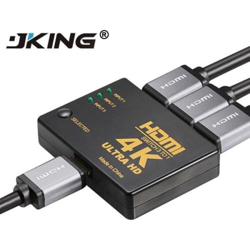 JKING HDMI Switch, 3 Port 4K*2K Switcher Splitter Box Ultra HD for DVD HDTV Xbox