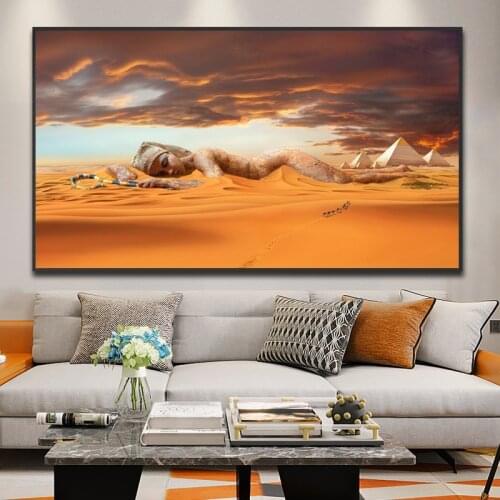 Classic Painting Women Pyramids Canvas Painting With No Frame Wall Art For Living Room Pictures Bedroom Home Decor Poster