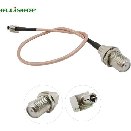 Customize RG316 15CM Coaxial RF Cable 3G modem cable TS9 right angle switch F type female pigtail cable