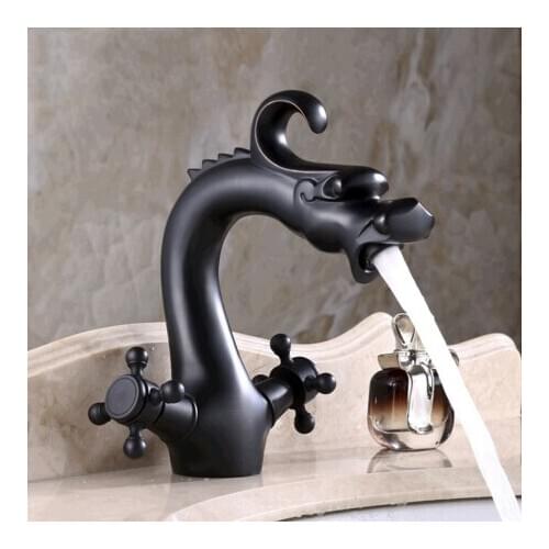 New arrival high quality ORB finished cold and hot bathroom basin faucet sink faucet with 50cm plumbing hose