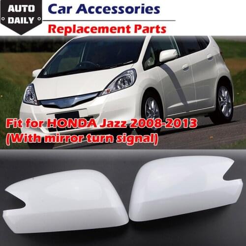 Car Wing Mirror Cover Cap Housing Shell Fit For HONDA FIT JAZZ 2009 2010 2011 2012 2013 GE6 GE8 Car Accessories