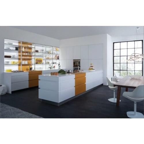 Free design customized lacquer kitchen cupboard 2 pack paint kitchen cabinet modern modular kitchen quartz stone countertop