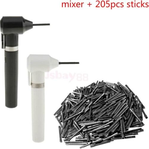 Microblading Tattoo Supply Electric Ink Pigment Color Mixer Agitator with 205pcs Dispodable Mixing Sticks Kit Black/White
