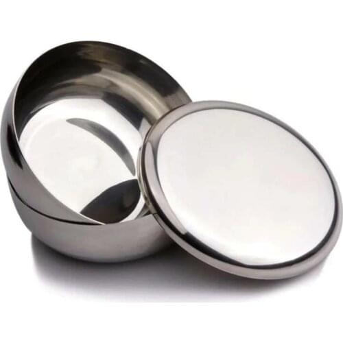 Stainless Steel Bowl Korean Big Cooked Rice Bowl with Cover 10cm 12cm Kimchee Thickening Baby Children Bowl Kitchen Tableware