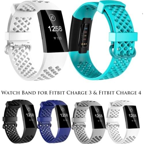 For fitbit charge 3 4 band Soft Silicone Wrist Watch Strap For Fitbit Charge 3 For Fitbit Charge 4 Band Replacement Accessories