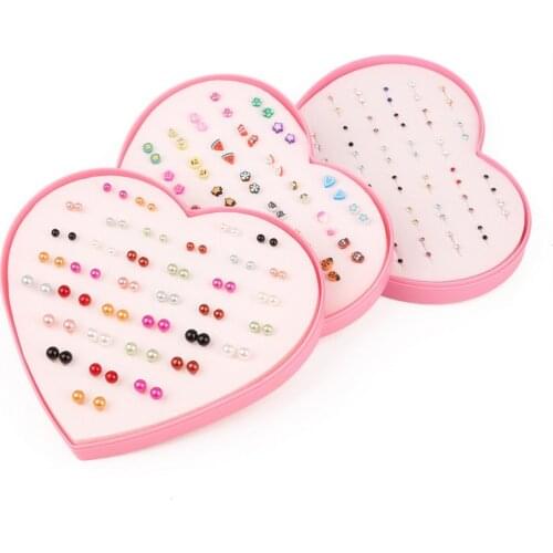 36Pairs Stud Earrings Set Candy Color Hypoallergenic Plastic Stud Earring Set For Women Girl Wedding Christmas Gifts Jewelry