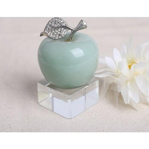 Natural Rock Green Aventurine Quartz Crystal Apple for Christmas Gifts