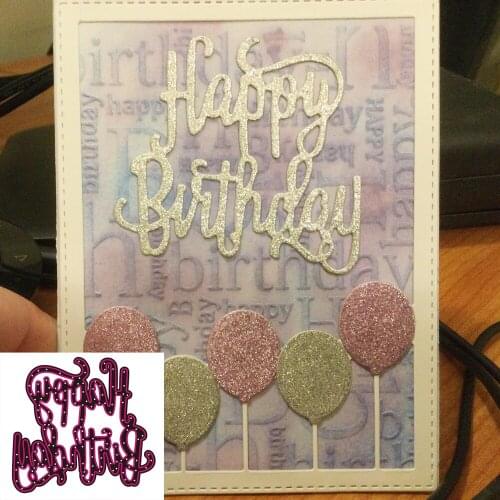 New Happy Birthday message cutting Die, scrapbook Metal Die, stamping Stamps and Die