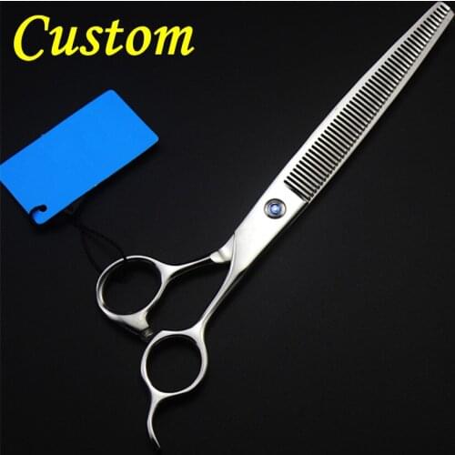 Customize new 440c 7.5 inch dog grooming hair scissors Pet hair clipper cat barber thinning scissor shears hairdressing scissors
