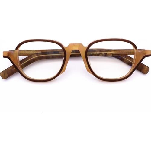 Belight Optical Fancy Irregular shape Men Women Vintage Retro Matt Acetate Design spectacle frame precription lens HP233