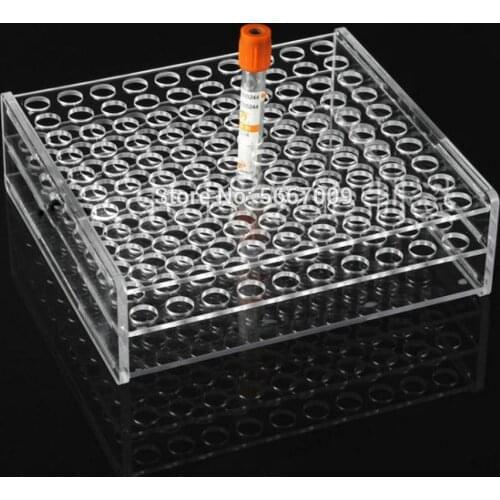 1pcs Clear Organic glass 2ml 5ml 10ml Vacuum blood tube perspex Rack For School Lab