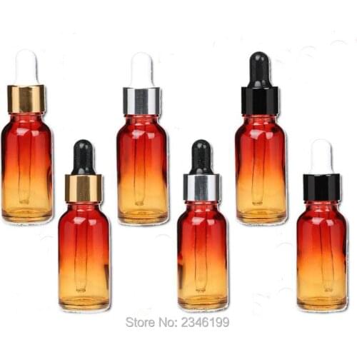 20ML 30pcs/lot New Arrival Empty Essential Oil Bottle, Gradient Cosmetic Liquid Dropper Storage Bottle, Glass Essential Oil Tube