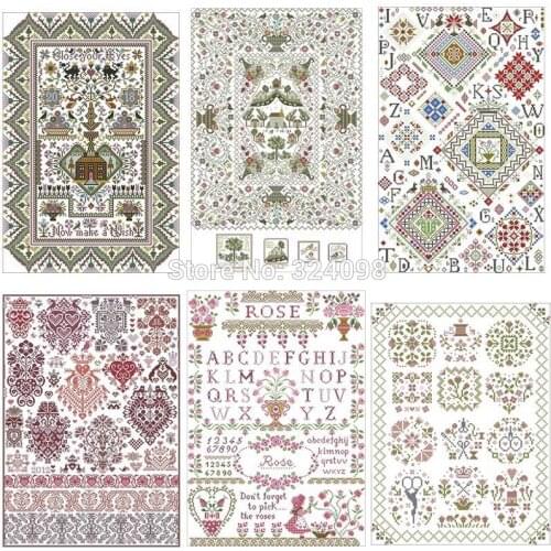 Quaker Jigsaw patterns Counted Cross Stitch 11CT 14CT 18CT DIY wholesale Chinese Cross Stitch Kits Embroidery Needlework Sets