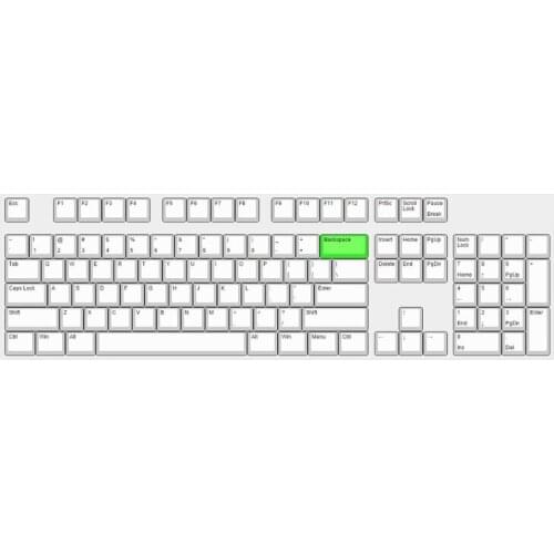 R1 2U Backspace Keycap Shine Through Keycaps ABS Etched Backlit Keyboard Keycap