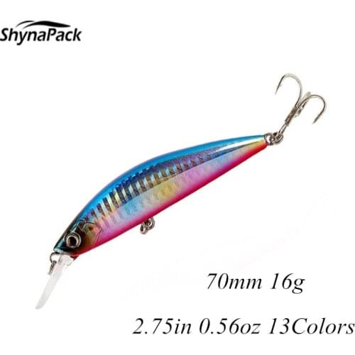 2021Minnow Fishing Lure Sinking Weights 16g 70mm Wobblers Fishing Accessories Hooks Artificial Bait Goods Pike Lures Carp Fish