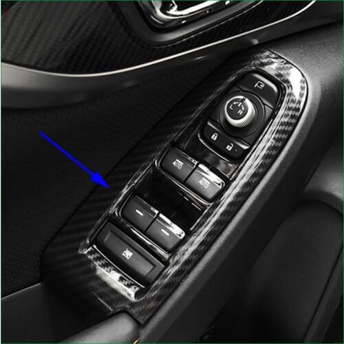 Car Styling For Subaru XV 2018 Left Hand Drive Interior Window Lift Panel Button Cover Trim Frame Stickers 4pcs/Set Auto Parts