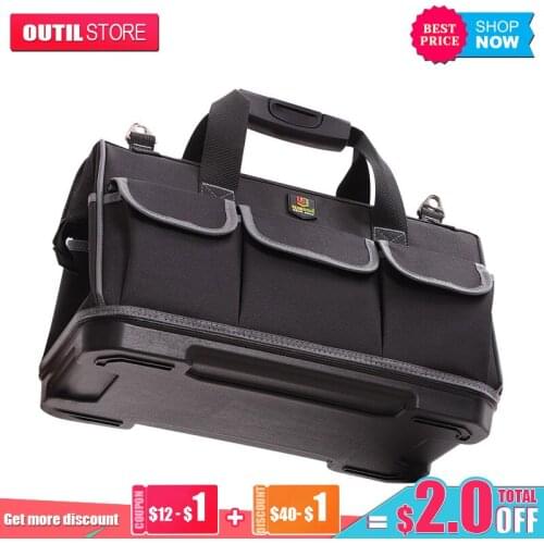 Large Capacity Tool Bag Hardware Organizer Crossbody Belt Men Travel Bags Handbag Backpack Spanner Electrician Carpenter Toolkit