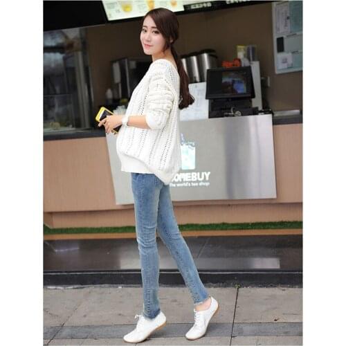 Spring and autumn fashion hot pants tide denim maternity dress leggings gradient sequins lace large size pregnant women jeans