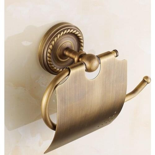 European brass antique toilet paper roll holders rack,Bathroom accessoties retro tissue paper holder high quality, Free shipping