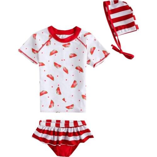 VIVOBINIYA Free Shipping Baby Girl Stripe Swimsuit UPF50+ Children Swimwear Kids Beach Clothing Baby Girl Split Type Swimwear