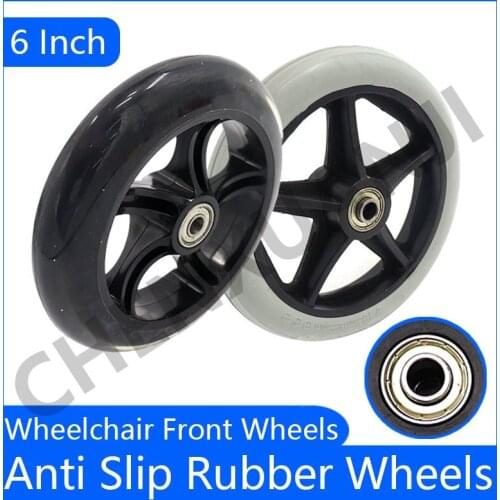 High Quality 6 Inch Wheelchair Front Wheels Small Cart Rollers Chair Wheels Accessories Disabled Old People Wheelchair