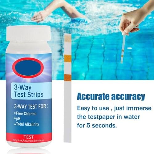 High-quality fiber paperSwimming Pool Test Strips Simple and Easy SPA Hot Tub Test Strips for Test Swimming Pool Hot Tub TS2