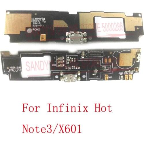USB Charging Charger Port Dock Connector Flex Cable For Infinix Hot Note3 Note 3 X601 USB Plug Socket Jack Connector Parts