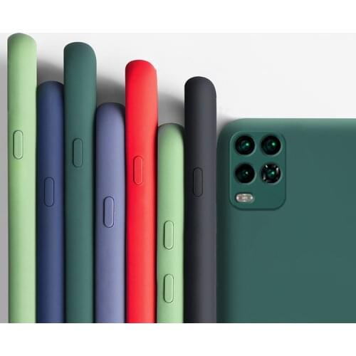 Liquid Silicone Case for Xiaomi 10 Lite Case Bumper Shockproof Soft TPU Back Cover Case for Xiaomi Mi 10 Mi10 Lite Global Case