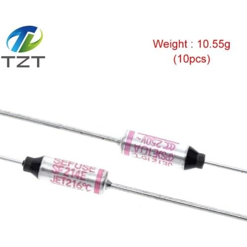 10pcs SF214E DIP SEFUSE Cutoffs for NEC Thermal Fuse 216 C 216 Degree 10A 250V Celsius Circuit Cut Off Thermal Fuse