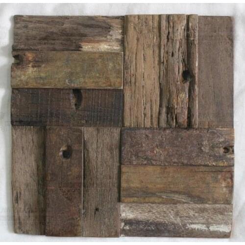 100% natural rustic wood wall tile wooden mosaic tiles for bar backsplash country style wall tiles strip pattern tiles