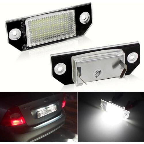 2PCS/1 Pair 12V White Canbus Car LED License Number Plate Lamp Lights For Ford Focus MK2 2003 2004 2005 2006 2007 2008