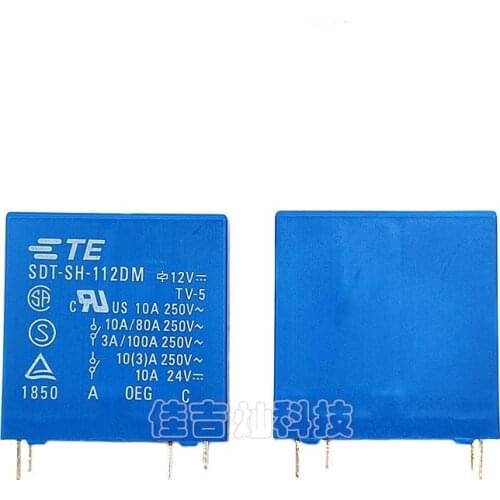 2PCS/Lot Power Relay SDT-SH-112DM 124DM 4PIN 10A 250VAC