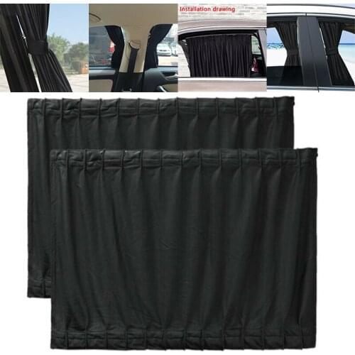 2pcs Car Window Sunshade Cover Curtain UV Protection Window Shade Curtain Side Universal For Children Auto Sun Shade Cover