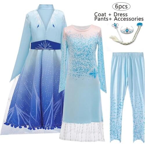 2021 New Children Dress Kids Dresses For Girls A Costume For Girls Princess Dress Party Children Clothing Vestidos 3-12 Year