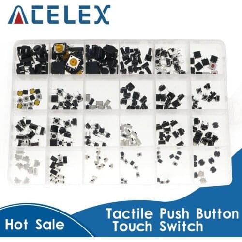 250PCS 25 Types X10 PCS Tactile Push Button Touch Switch Remote Keys Button Microswitch Hot Sale