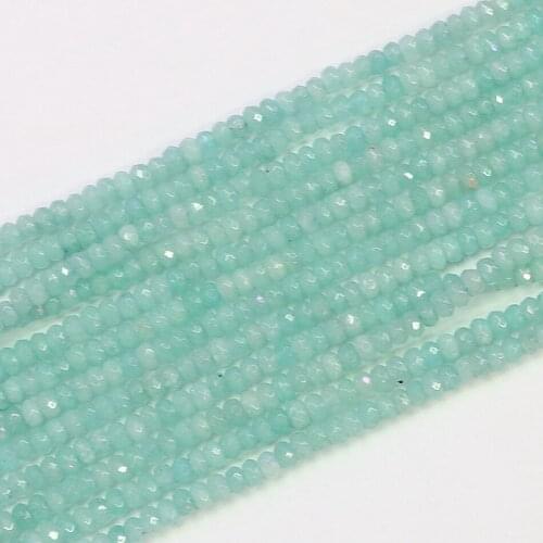 2x4mm Faceted Natural Stone Chalcedony Jades Faceted Abacus New Diy Jewelry Spacers Accessories Findings Beads 15" B578