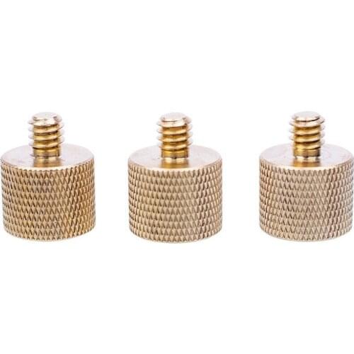 3 Pieces 1/4" Male to 3/8" Female Thread Adapter for camera tripod ( pack of 3 )