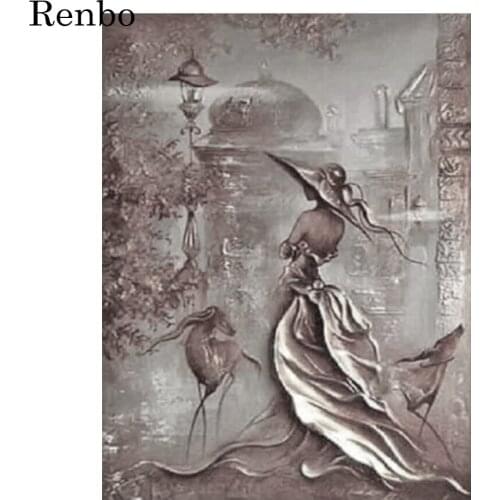 5D Diamond Painting European Woman Retro Art Diy Diamond Embroidery Full Square Drill Mosaic Cross Stitch Handmade Gift Decor