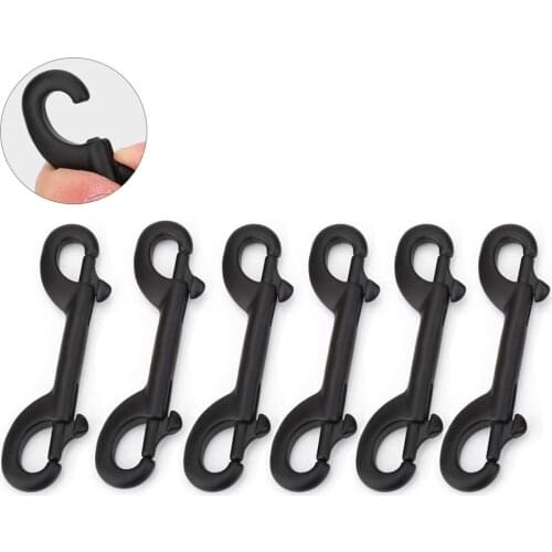 Stainless Steel 6pcs Durable 90mm Double Ended Clip Hook Bolt Snap Scuba Diving Buckle Diving Kayak Paddle Leash Accessories
